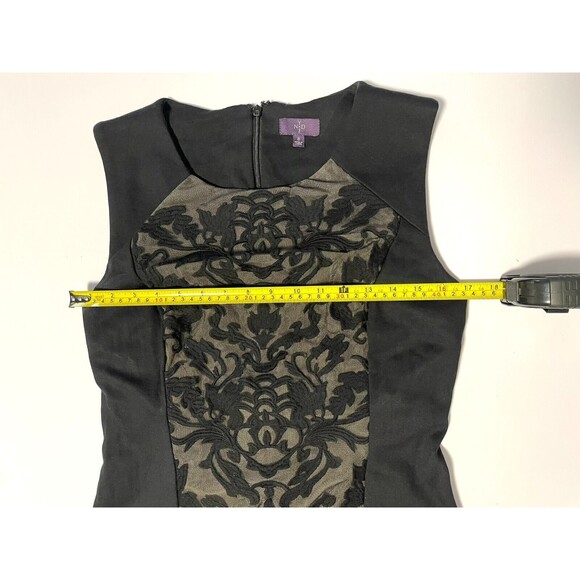 NYDJ Black Stretch Sheath Dress with Lace Inset Built-in Shapewear‎ 8 Cocktail - Picture 3 of 7